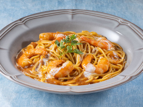 エビの冷製アメリケーヌソースパスタ</br>〈サラダ付き〉