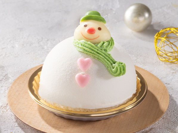 Xmasスノーマンのホワイトチョコムースケーキ