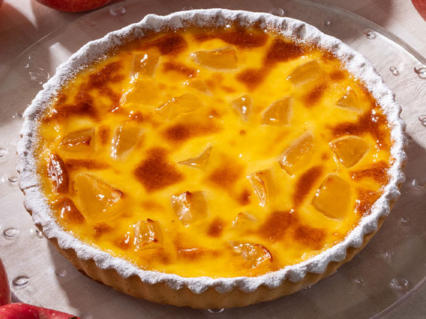 ごろっとりんごのプリンタルト