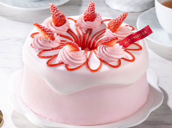 苺とショコラのマーブルシフォンケーキ