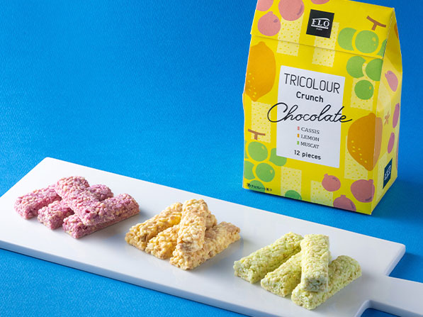 トリコロールクランチチョコ<br>～カシス・レモン・マスカット～