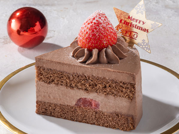 Xmas苺のチョコショートケーキ