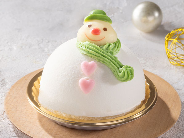 Xmasスノーマンのホワイトチョコムースケーキ